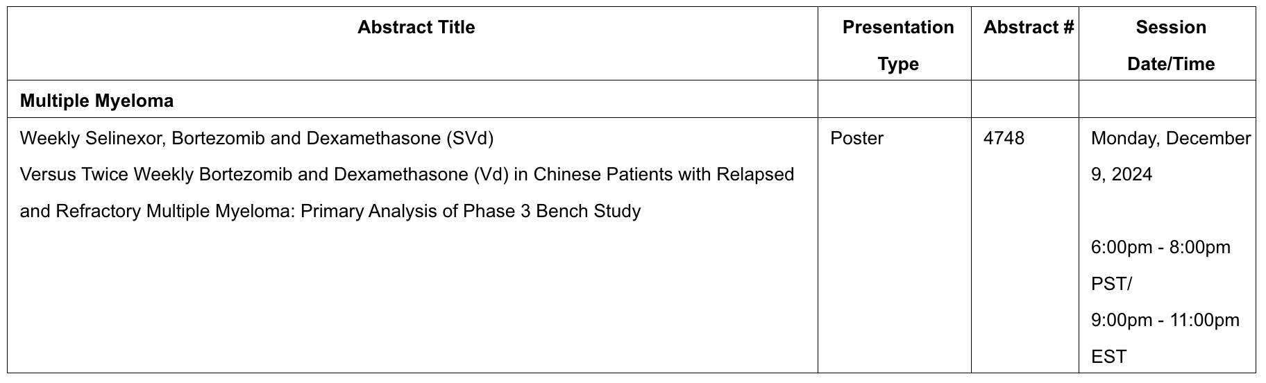 Details for a selected partner presentation on Antengene's latest data are as follows: