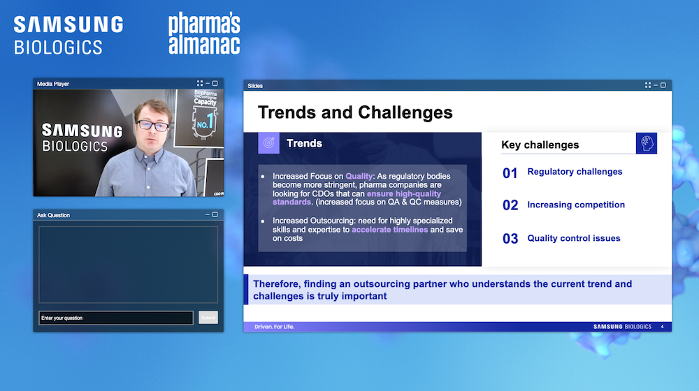 Webinar: A Developer's Guide to Partnering With the Right CDMO, Presented by Samsung Biologics
