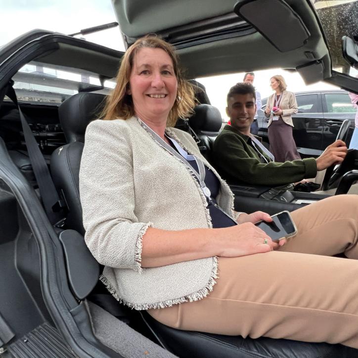 The aCGT Vector Staff heading Back to the Future — or just sitting in DeLorean at the Data Hub building. 