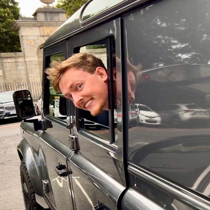George taking in some of the sites of Dublin.