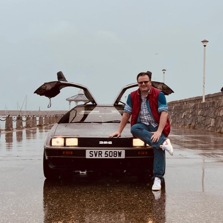 Marty McFly enjoying Dún Laoghaire Harbour.
