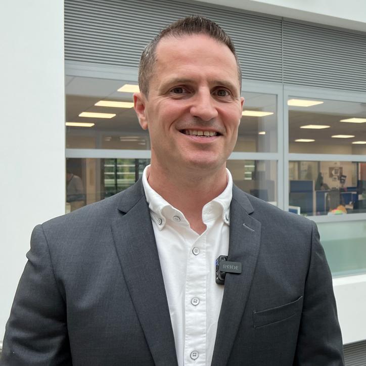Interviewing Brian O'Connor, Head of Quality at MeiraGTx Ireland, at UCD.