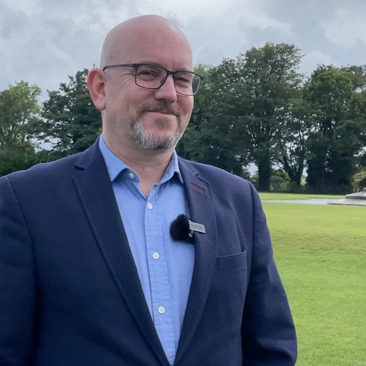 Integrity's Evun Wyer (Ireland Country Director) being interviewed at Phoenix Park.