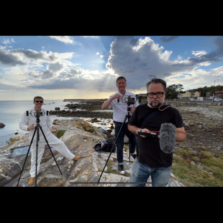 Behind the scenes — with the sun behind the clouds.