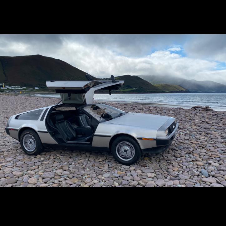 On a Kerry beach, a quiet moment of solitude for the DeLorean.
