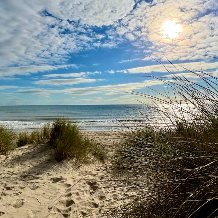 Curracloe Beach, a filming location for the film Saving Private Ryan.