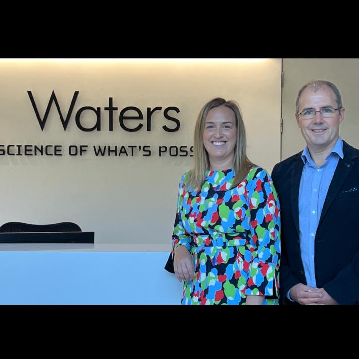 The Waters team: Liam Hore, General Manager and Leanne Davey, Senior Director Clinical Assay Development. 