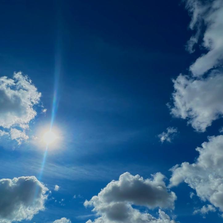 Blue skies. Irish skies.