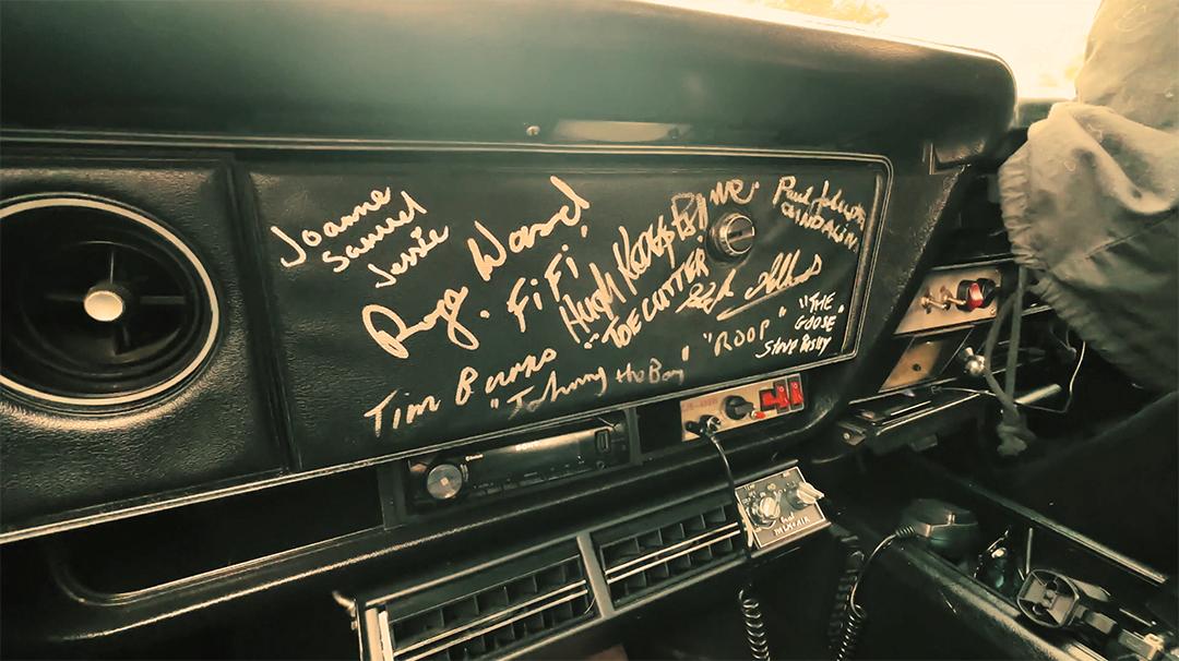 Interior autographs from the original Mad Max cast.