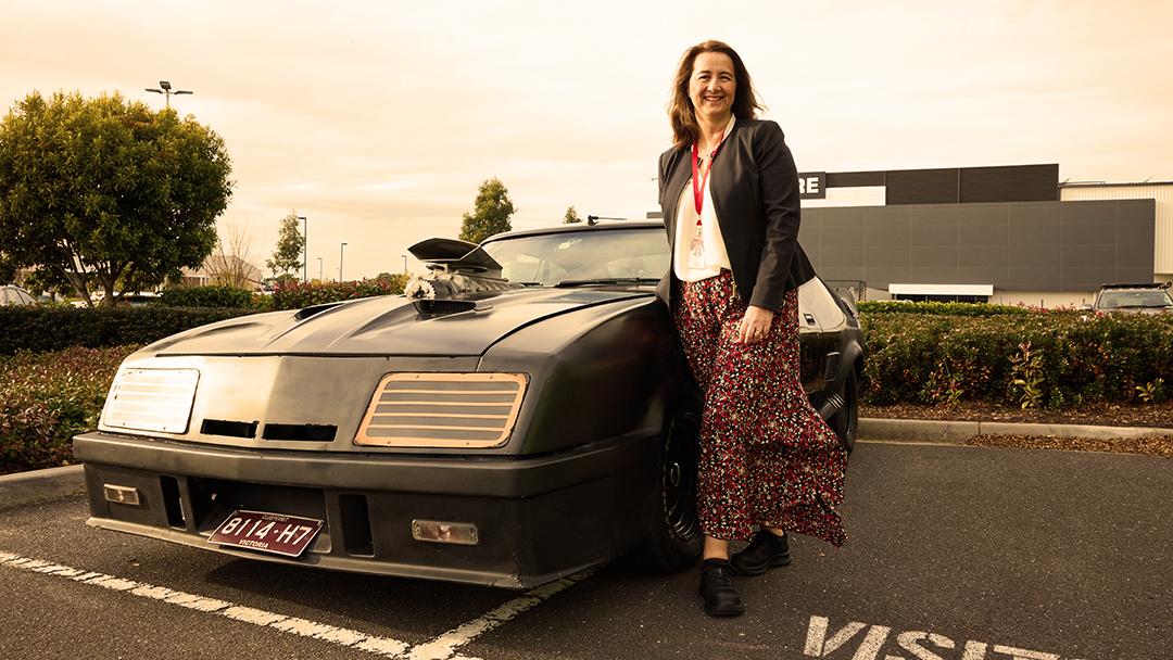 It's Michèle Stokes' turn for a shot with the Interceptor.