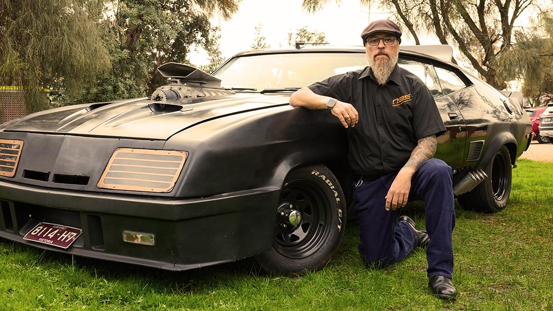 Clint O'Neill poses with the Interceptor.