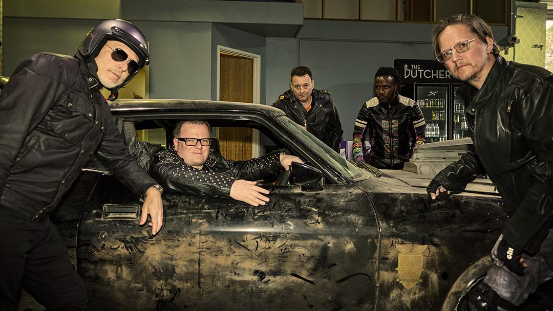 Phill, Nigel, Rocco, Adama, and Lucas looking gritty with the Interceptor.