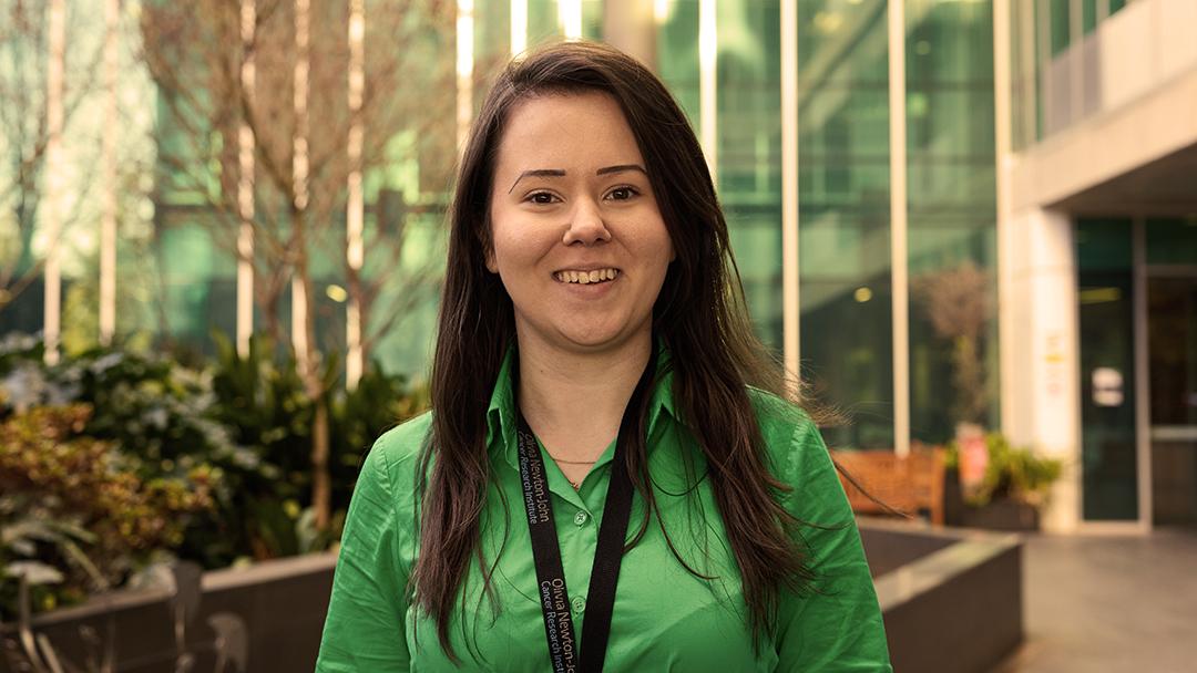 Natalia Vukelic from the lab at the Olivia Newton-John Cancer Research Centre.