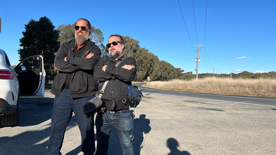Mark is willing his beard to grow as long and majestic as Clint's.