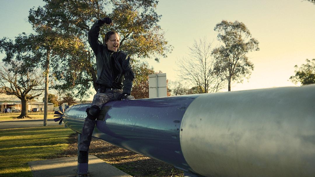 Lucas is riding this torpedo straight to Brisbane.