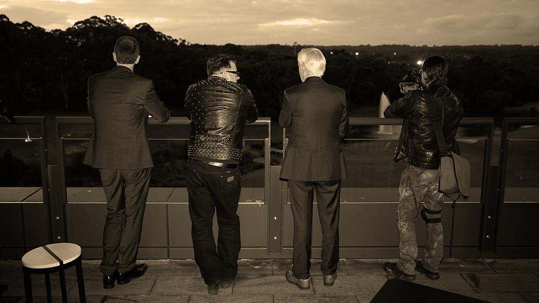 Admiring the view.