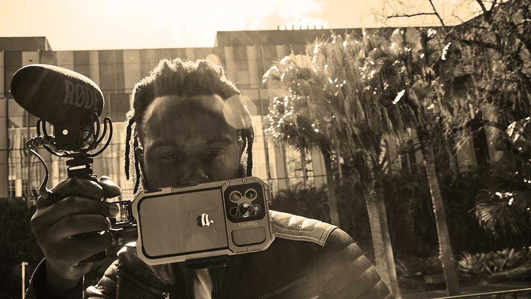 Adama steps behind the lens from time to time.