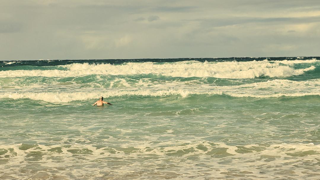 Part of Tim's daily morning workout routine on Bondi Beach.