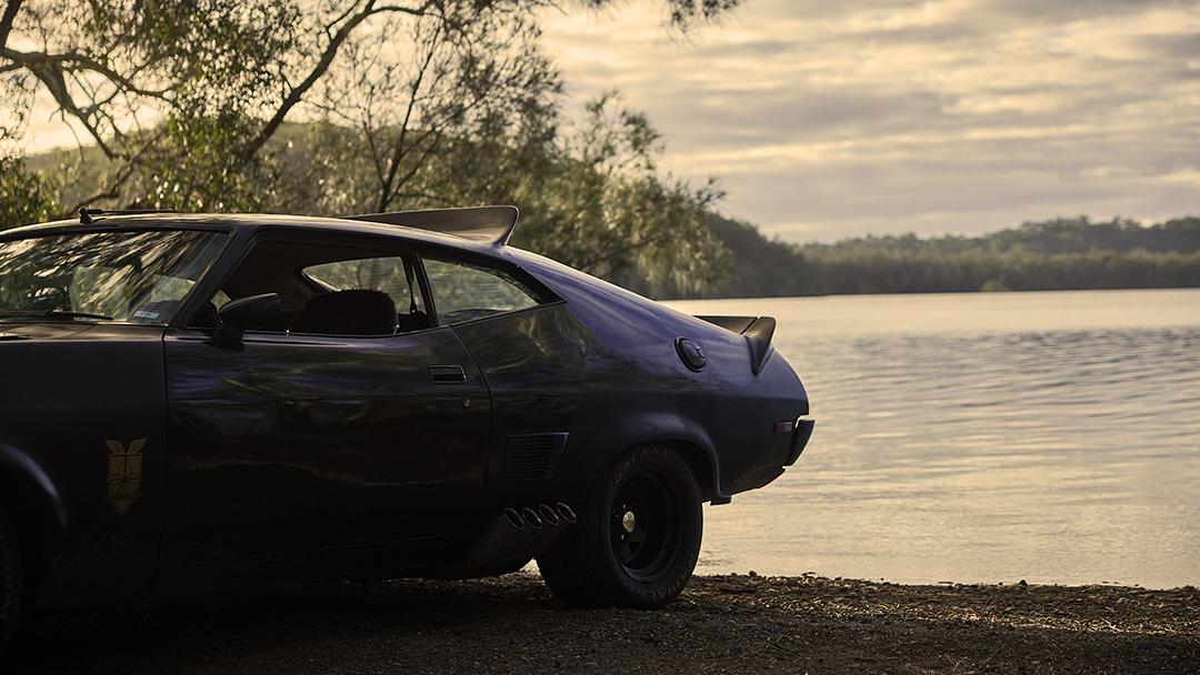 The light is making the Interceptor look purple.
