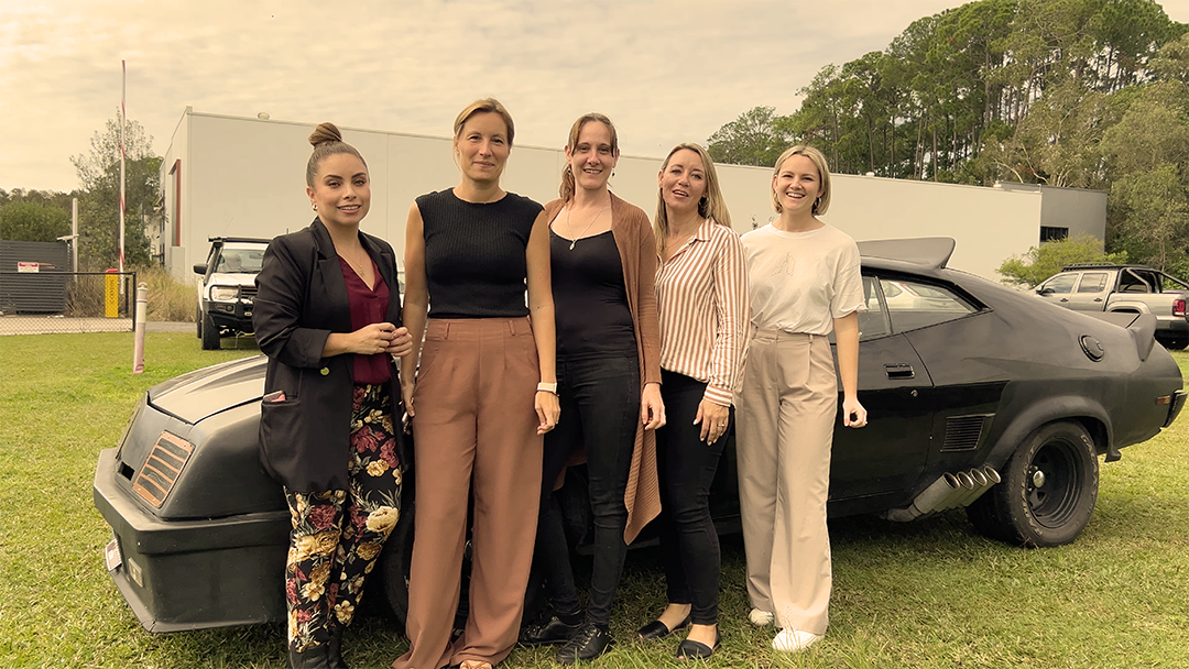 Team Servatus posing with the Interceptor.