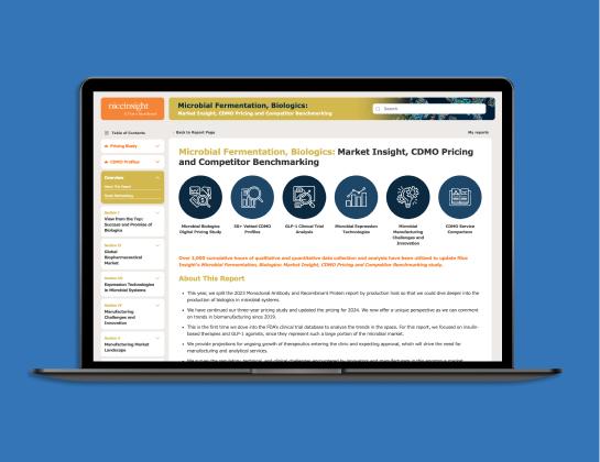 Microbial Fermentation, Biologics: Market Insight, CDMO Pricing and Benchmarking